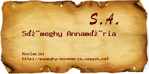 Sümeghy Annamária névjegykártya